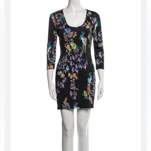 JUST CAVALLI Floral Print Mini Dress/Small/EUC